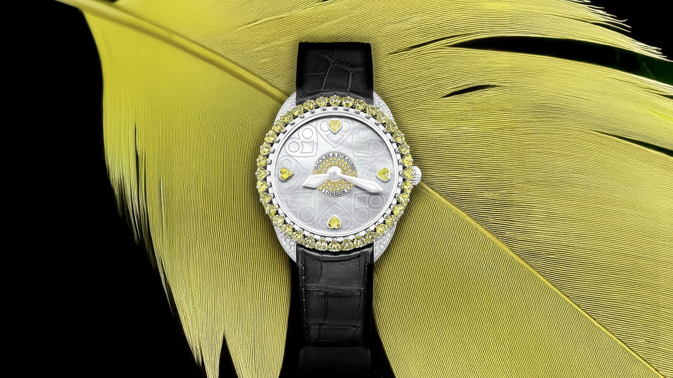 Queen of Hearts Namib Sun – Bespoke Diamond Watch with Yellow